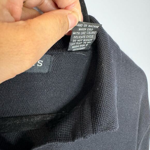 Statements Mens Lightweight Silk Blend Knit Buttonless Polo Shirt Vintage - Picture 10 of 10